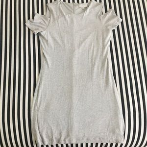Tight form fitting grey dress